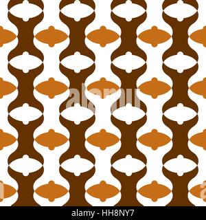 Double fish tail / odd shaped tessellation pattern - vector tile background wallpaper Stock Vector