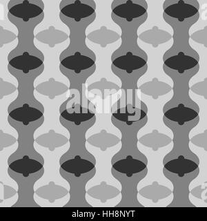 Double fish tail / odd shaped tessellation pattern - vector tile background wallpaper Stock Vector