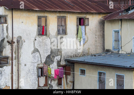 Local stone town life, hotel view at Stone town Stock Photo