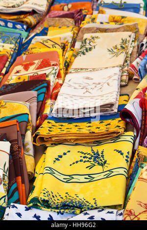 tablecloths provence Stock Photo