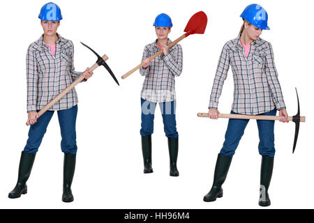 blue, adult, axe, adults, delighted, unambitious, enthusiastic, merry, radiant Stock Photo