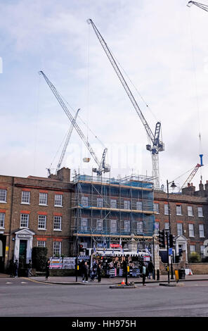 Percy House on Tottenham High Road which is being renovated Tottenham Hotspur Football Club as part of new stadium development Stock Photo
