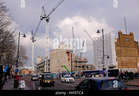 Construction work at White Hart Lane football ground stadium of Tottenham Hotspur North London UK Stock Photo
