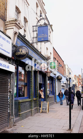 The Bricklayers Pub in the High Road Tottenham opposite Tottenham Hotspur football stadium Stock Photo
