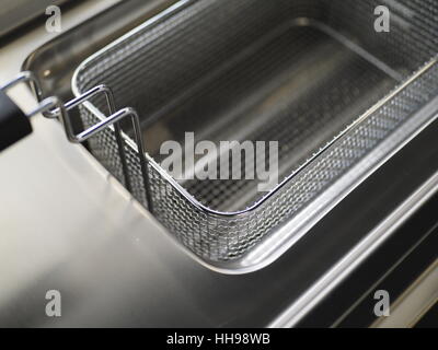 Industrial kitchen appliances for industrial kitchens; fryer detail Stock Photo