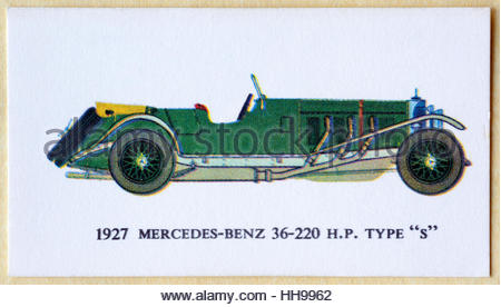 Mercedes-Benz 36-220 HP Type S 1927 illustration Stock Photo