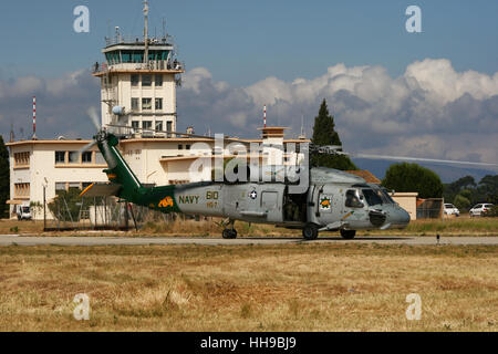 Sikorsky SH-60F Oceanhawk from HS-7 at the 100-years-Aeronavale airshow on Hyeres airbase. Stock Photo