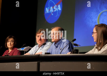 NASA earth scientists briefs the media on CYGNSS Hurricane Mission - Washington, DC USA Stock Photo