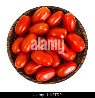 Pile of fresh ripe baby plum tomatoes isolated on white Stock Photo - Alamy