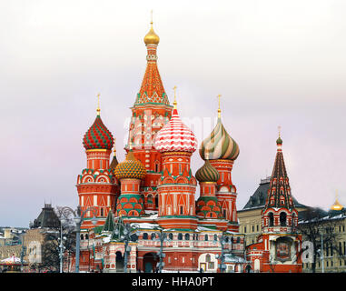 Photos bright beautiful St Basils Cathedral in the Moscow Kremlin Stock Photo