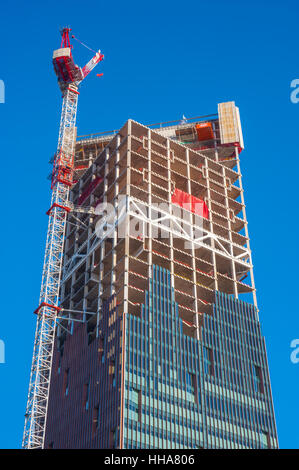 New tower block being build next to Stratford international station east london. Stock Photo