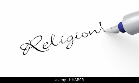 pen concept - religion! Stock Photo