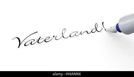 pen concept - homeland! Stock Photo