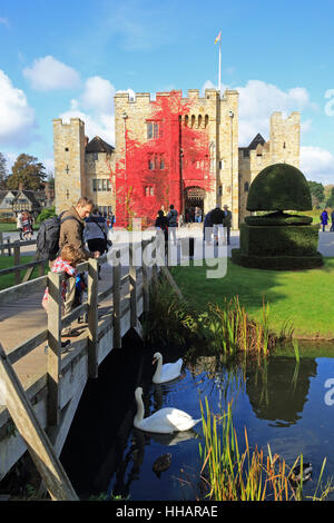 Henry VIII's 2nd wife, Anne Boleyn's childhood hone, Hever Castle, in the Kent countryside, in England, UK Stock Photo