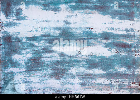 Blue rusty painted metal textured background Stock Photo