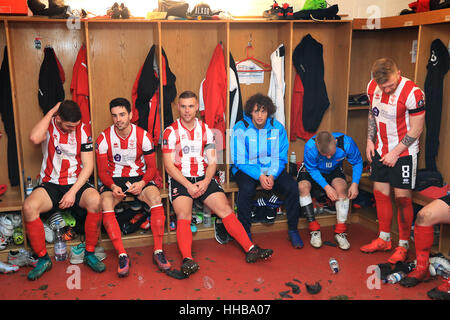 Players in changing-room Stock Photo - Alamy