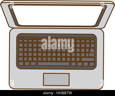 laptop topview icon image vector illustration design Stock Vector