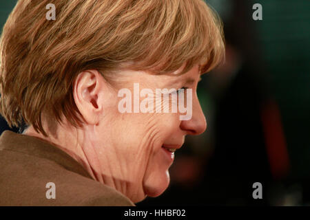 BKin Angela Merkel - Treffen der dt. Bundeskanzlerin mit den Ministerpraesidenten der Bundeslaender, Bundeskanzleramt, 28. Januar 2016, Berlin. Stock Photo
