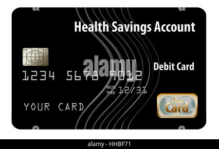 Health Savings Account debit card Stock Photo