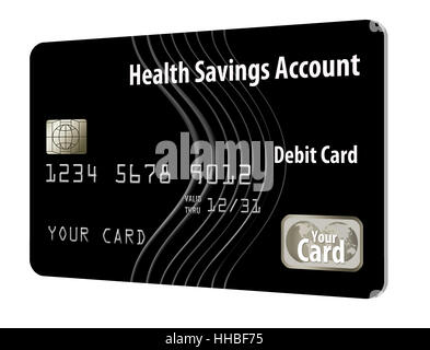 Health Savings Account debit card Stock Photo