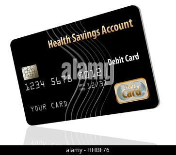 Health Savings Account debit card Stock Photo