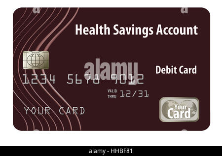 Health Savings Account debit card Stock Photo