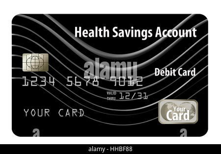 Health Savings Account debit card Stock Photo