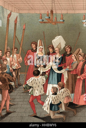 The tournament prize in medieval times Stock Photo