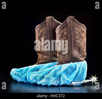Texan doctors boots with room for your type. Stock Photo