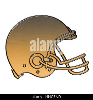 Golden American Football Helmet Isolated Stock Photo, Picture and Royalty  Free Image. Image 72288241.