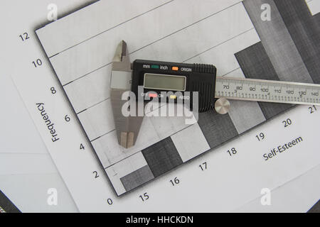 Close-up of caliper Stock Photo