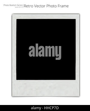 Photo Realistic Vector of Classic retro Photo Frame. Blank for Copy Space. Stock Photo