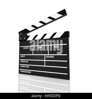 classic clapper board 3d rendering Stock Photo