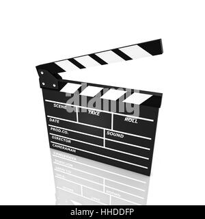 classic clapper board 3d rendering Stock Photo