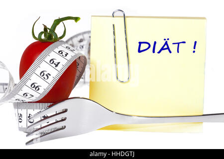 note, memo, vegetable, fork, slim down, lose weight, pictogram, symbol, Stock Photo