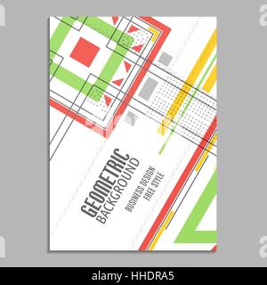 Abstract flyer brochure design template cover colored stripes Stock Vector