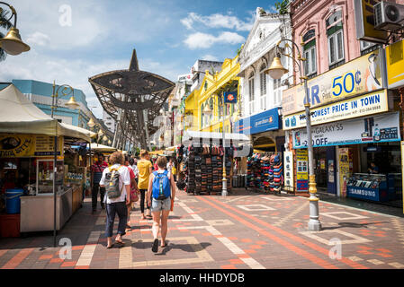 Tourists in Chinatown, Kuala Lumpur, Malaysia Stock Photo