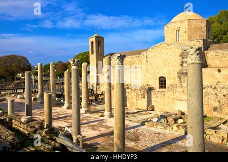 The 12th century Stone Church of Agia Kyriaki, Paphos, Cyprus, Eastern Mediterranean Stock Photo
