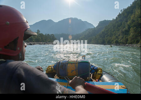 Rafting trip on the Trisuli River, Nepal Stock Photo