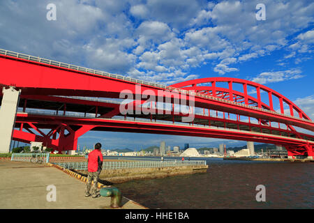 Ohashi Bridge, Kobe City, Honshu Island, Japan Stock Photo