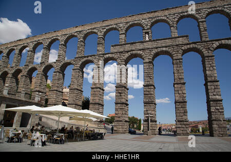 Roman Aqueduct, Segovia, UNESCO, Castile y Leon, Spain Stock Photo
