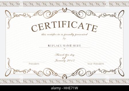 Certificate template vector Stock Vector Image & Art - Alamy