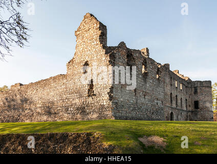 Balvenie Castle ruins at Dufftown in Moray. Stock Photo