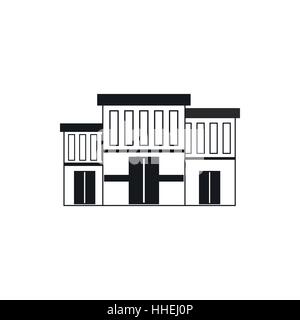 Police building icon, simple style Stock Vector