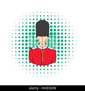 A Royal Guard icon, comics style Stock Vector