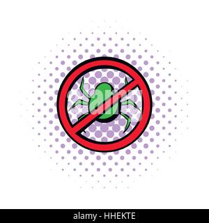 No computer virus, prohibition sign icon Stock Vector