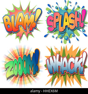 illustration, zoom, action, abstract, burst, words, text, explode, cartoon, Stock Photo