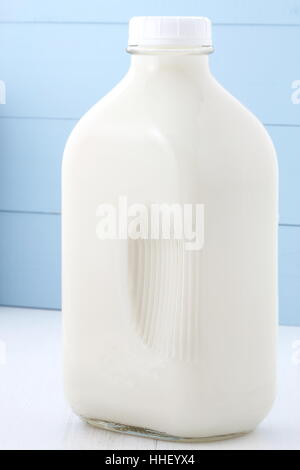 Delicious, nutritious and fresh half gallon Milk Bottle. Stock Photo