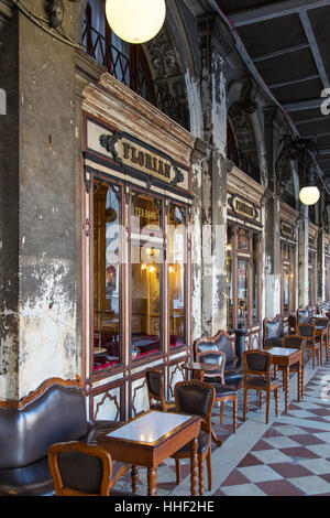 Caffe Florian (b. 1720), the oldest cafe in the world,  Piazza San Marco, Venice, Veneto, Italy Stock Photo