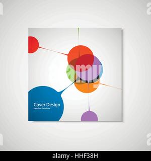 Abstract bright simple technology brochure template. Connection structure Stock Vector